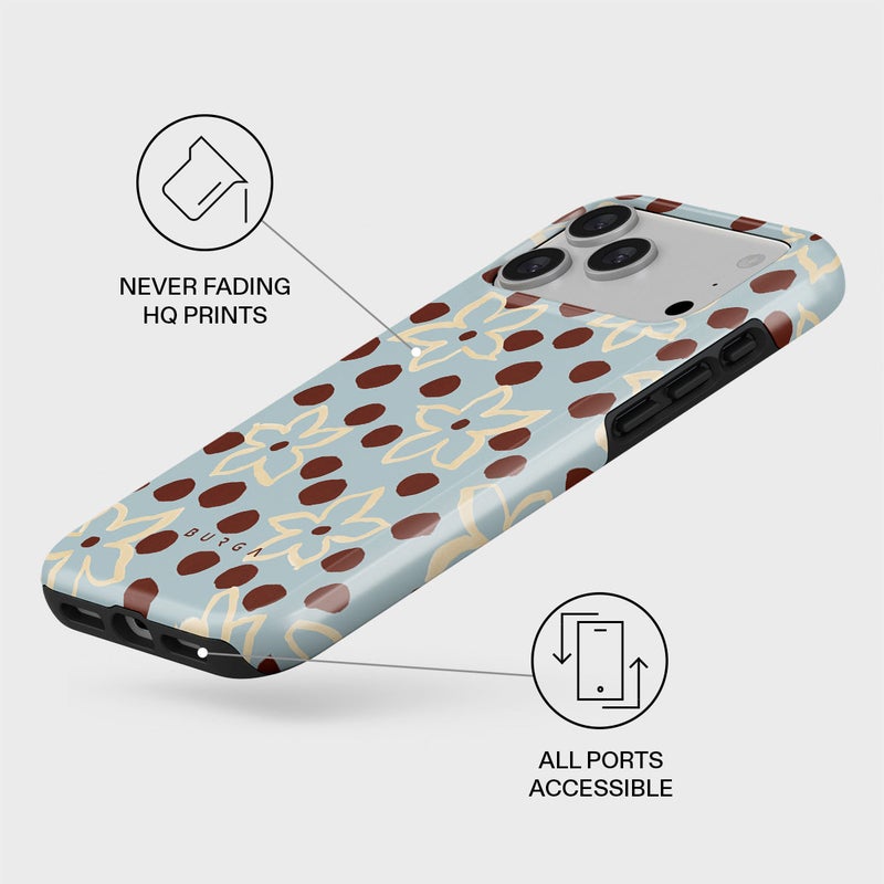 بورجا جراب بورجا لهاتف آيفون  برو ماكس بتصميم أوندا بريميوم متوافق مع طبقة هجينة مزدوجة صلبة + حماية سيليكون - غطاء هاتف مقاوم للخدش والصدمات - Image 3